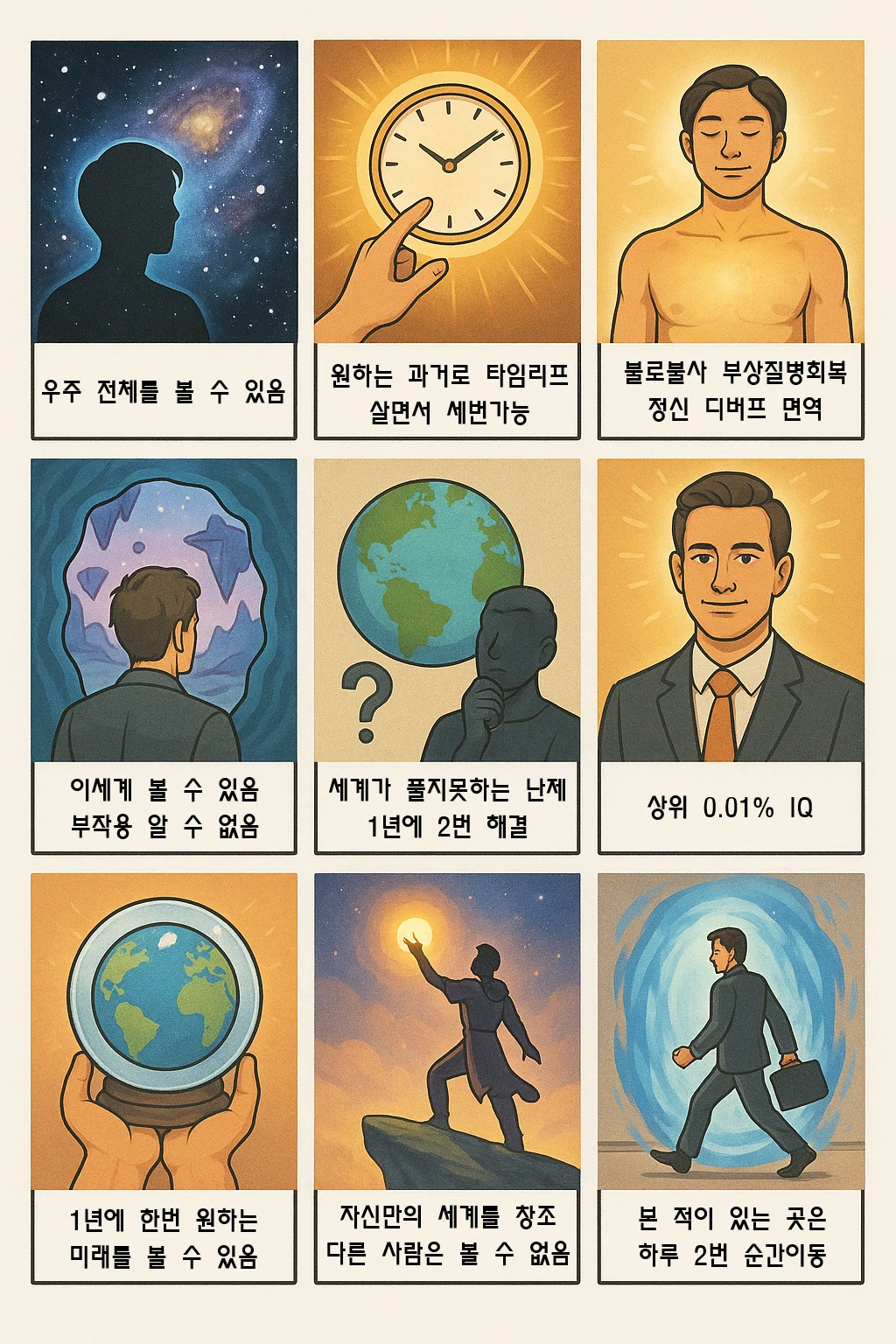 초능력 선택하기 (3가지)