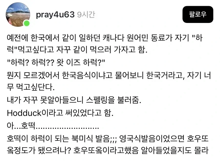 한국 인기 디저트 하럭