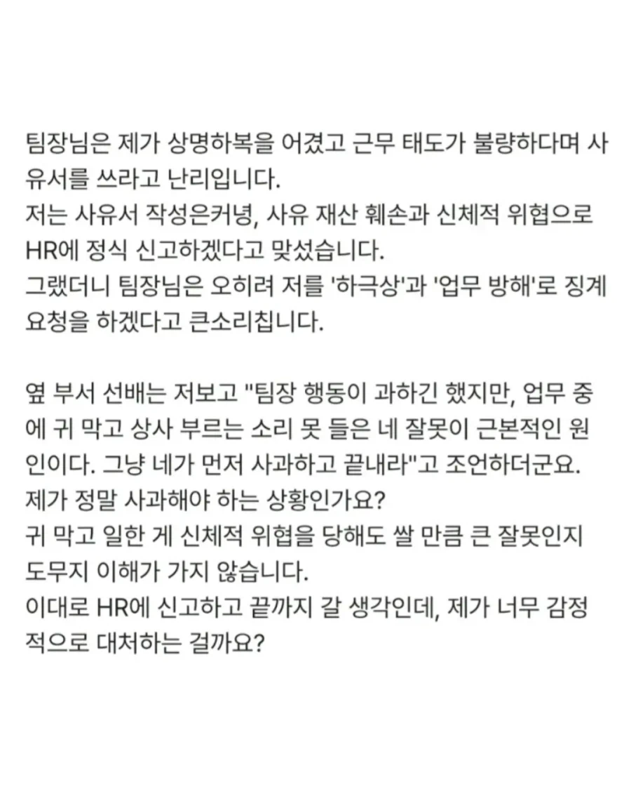 말귀 못알아듣는다고 헤드셋 강제로 벗겨버린 팀장 (4)