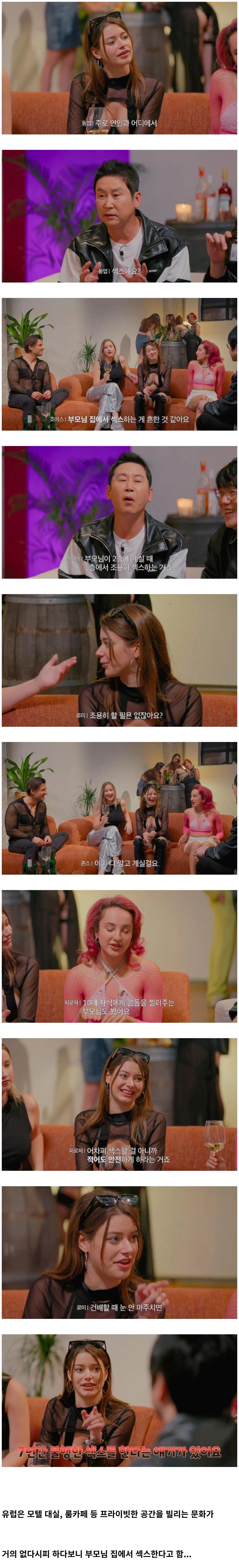 유럽여자가 말하는 유럽의 섹스 문화