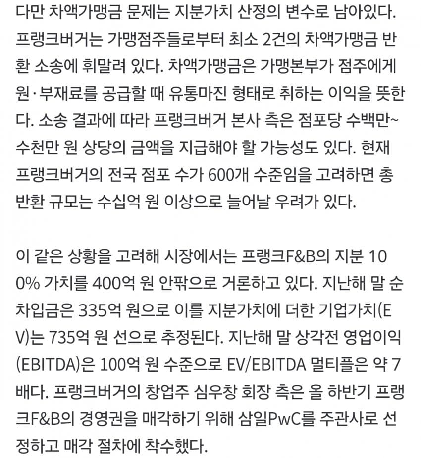 BBQ, 햄버거로 영토 확장…프랭크버거 등 버거브랜드 인수 검토 (6)