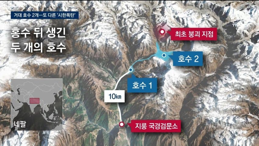 오들오들 네팔 홍수때 물이 차오른 높이 (48)