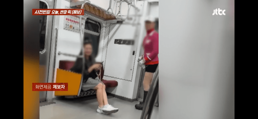 금발 가발에 보정속옷까지…서울 지하철서 목격된 여장 남성들 (4)