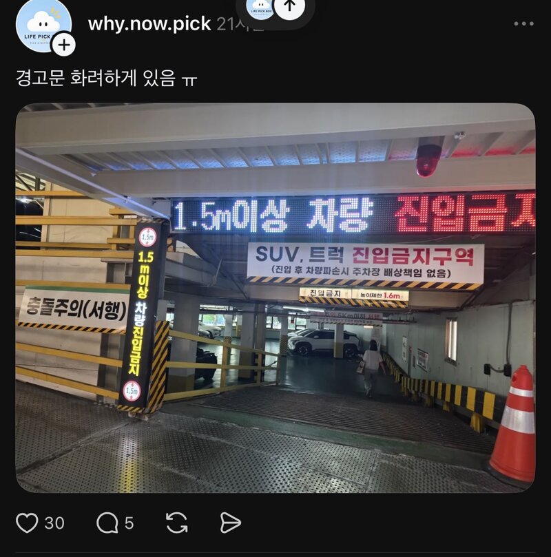 주차장 들어가다가 샤크안테나 빠진사람 (5)