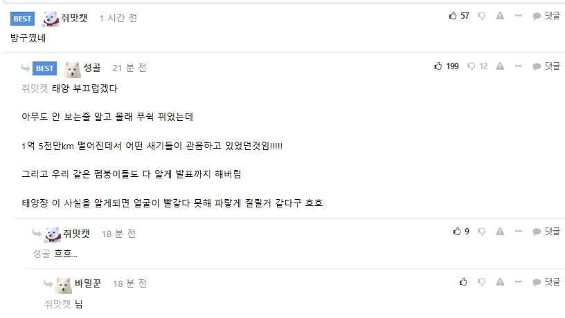 엊그제 발생한 초강력 태양 플레어 크기 (2)