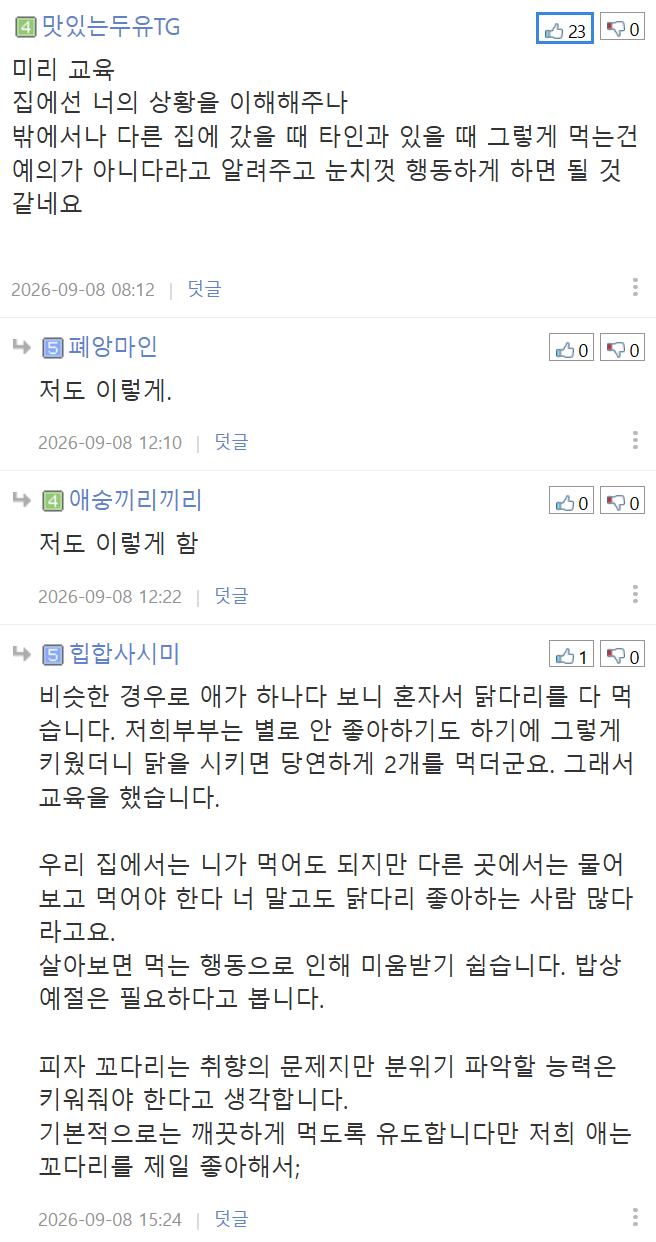 피자 꼬다리, 치킨 다리 끝 남기는 아이, 그냥 두시나요? (4)