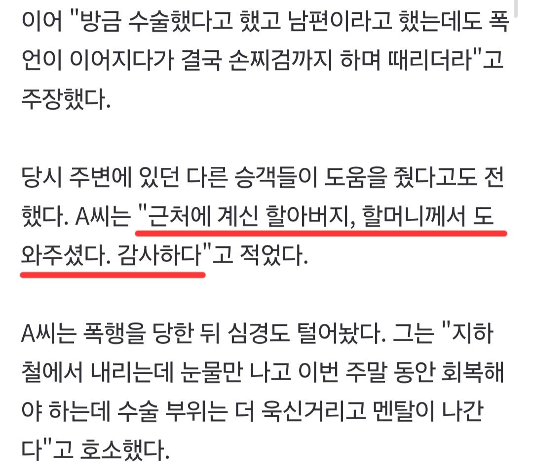 지하철에서 손찌검하는 할머니 (4)