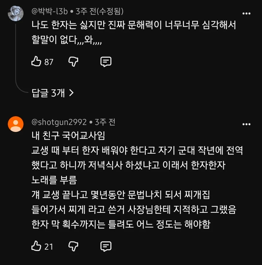 28년부터 초등 교육에 한자 교육 부활시킨다는 이유 (3)
