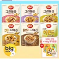 포스트 아몬드후레이크 620g 외 7종 3개 골라담기 + 시리얼 300g 랜덤+현미 그래놀라 100g 증정