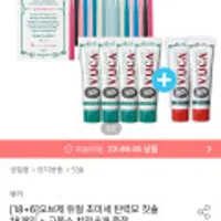 뷰카 오브제 칫솔 18개입 + 고불소 치약 6개 증정