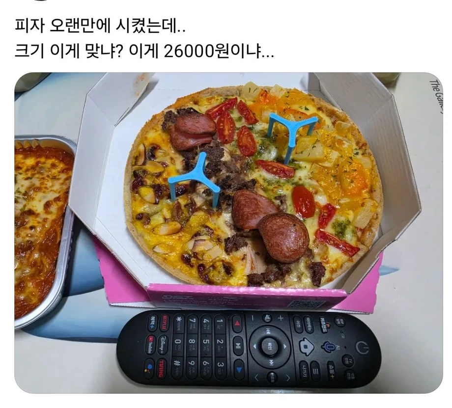 이게 26000원 짜리 피자 맞냐