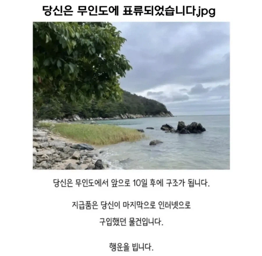당신은 무인도에 표류 되었습니다