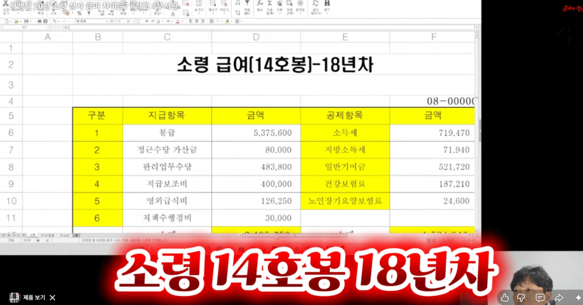 군대 간부 월급 (9)