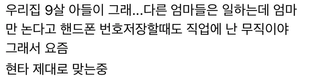 6살 큰딸이 "엄마가 집에서 하는게 뭐가 있어?" 라고 했다. (5)