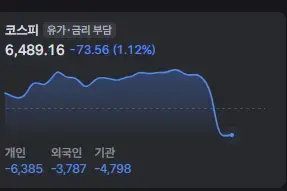 공포가 도래하고 있는 한국 주식 코스피 근황 (2)