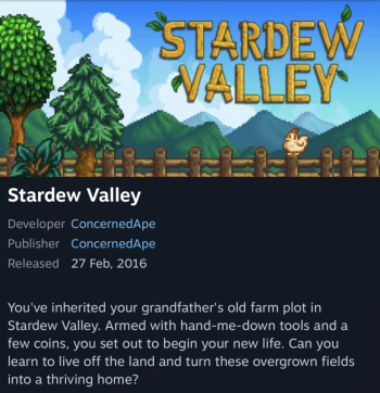 [스팀] Stardew Valley
