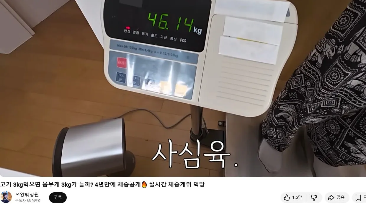음식을 먹으면 그대로 몸무게가 늘어날까?