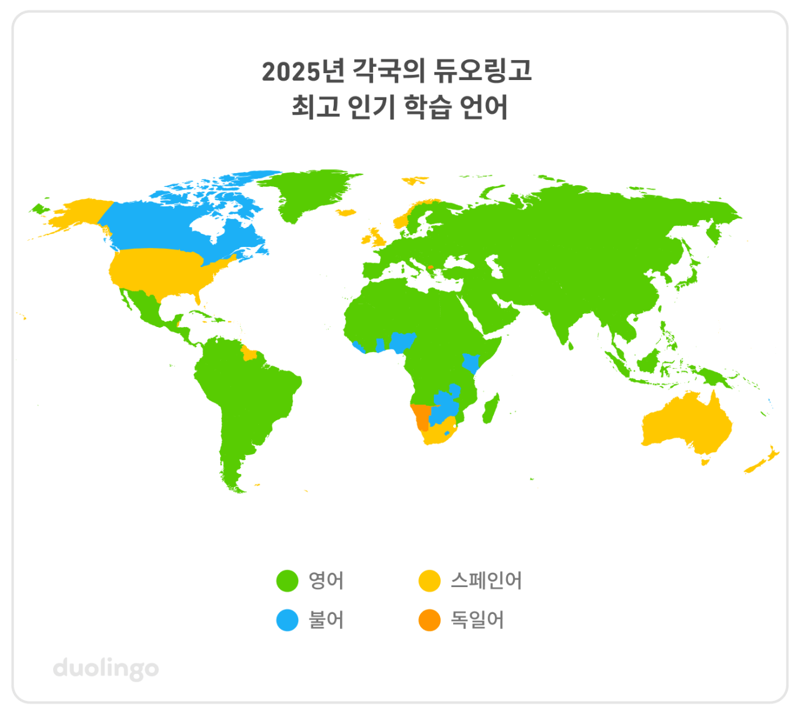 듀오링고에서 가장 인기 있는 언어 톱10 (3)