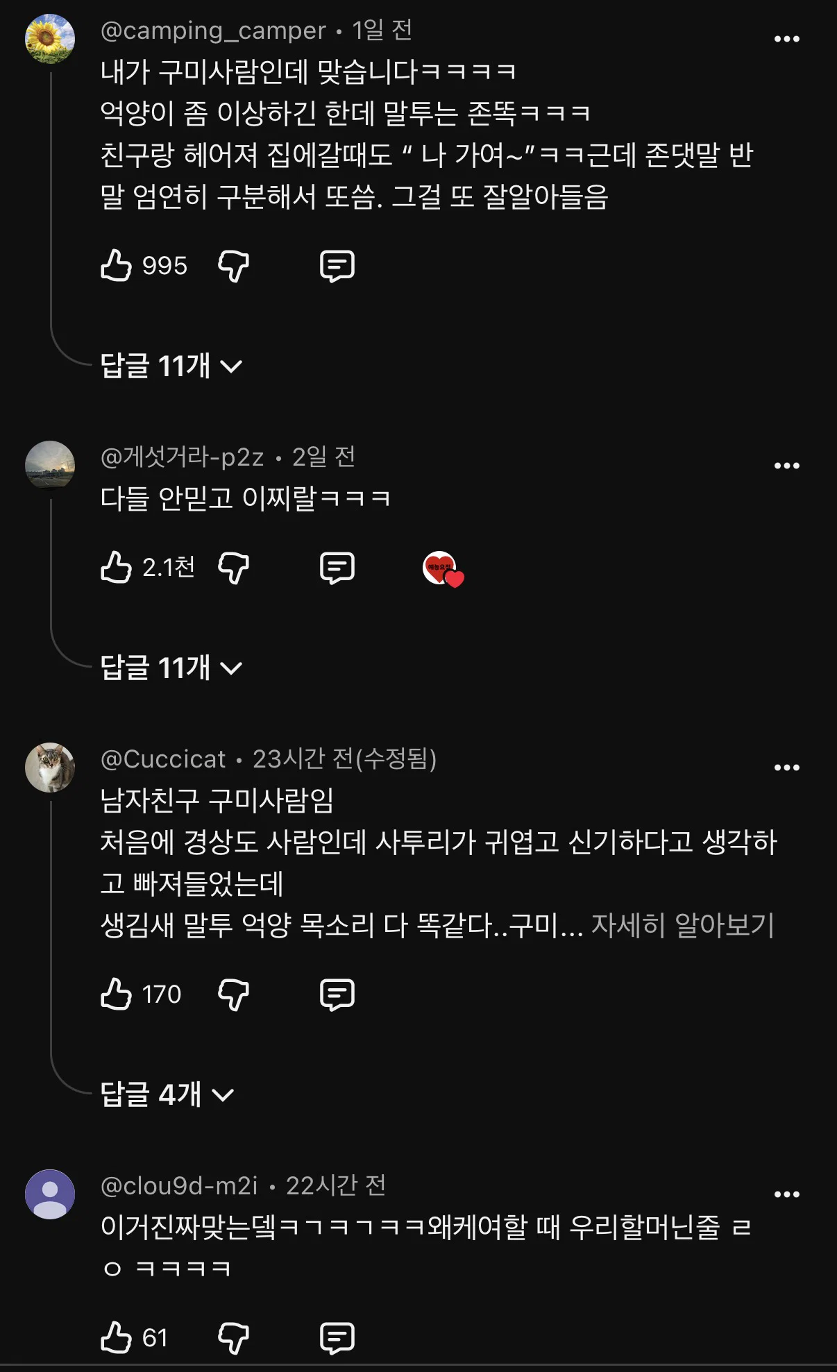 구라같은데 진짜라고 난리난 구미 사투리 ㅋㅋㅋㅋㅋ (2)