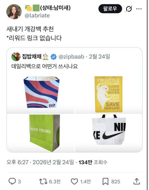 데일리백 추천