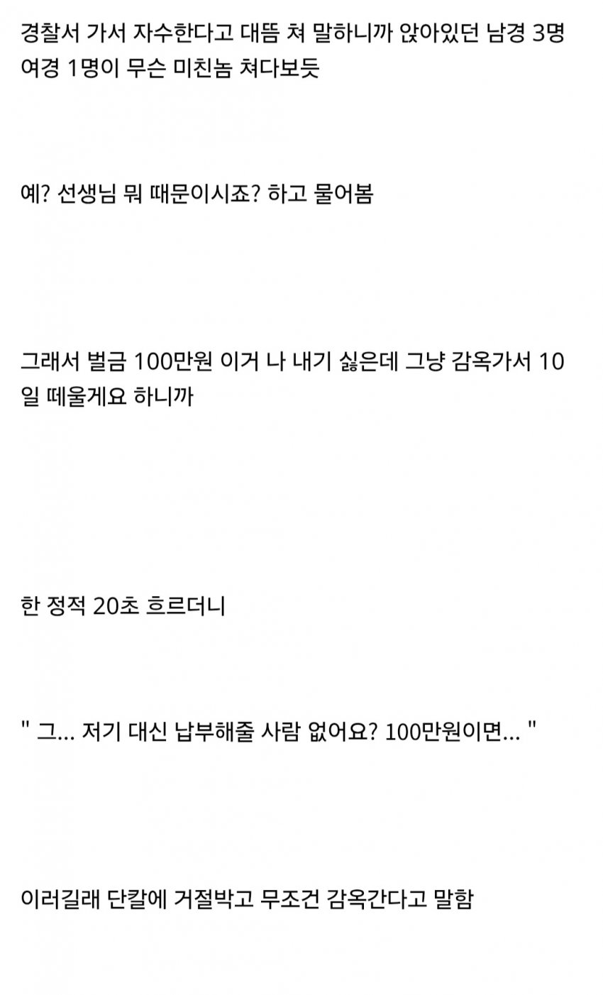 벌금 100만원 내기 싫어서 감옥간 회계사 준비생 ㅋㅋㅋㅋㅋ (30)