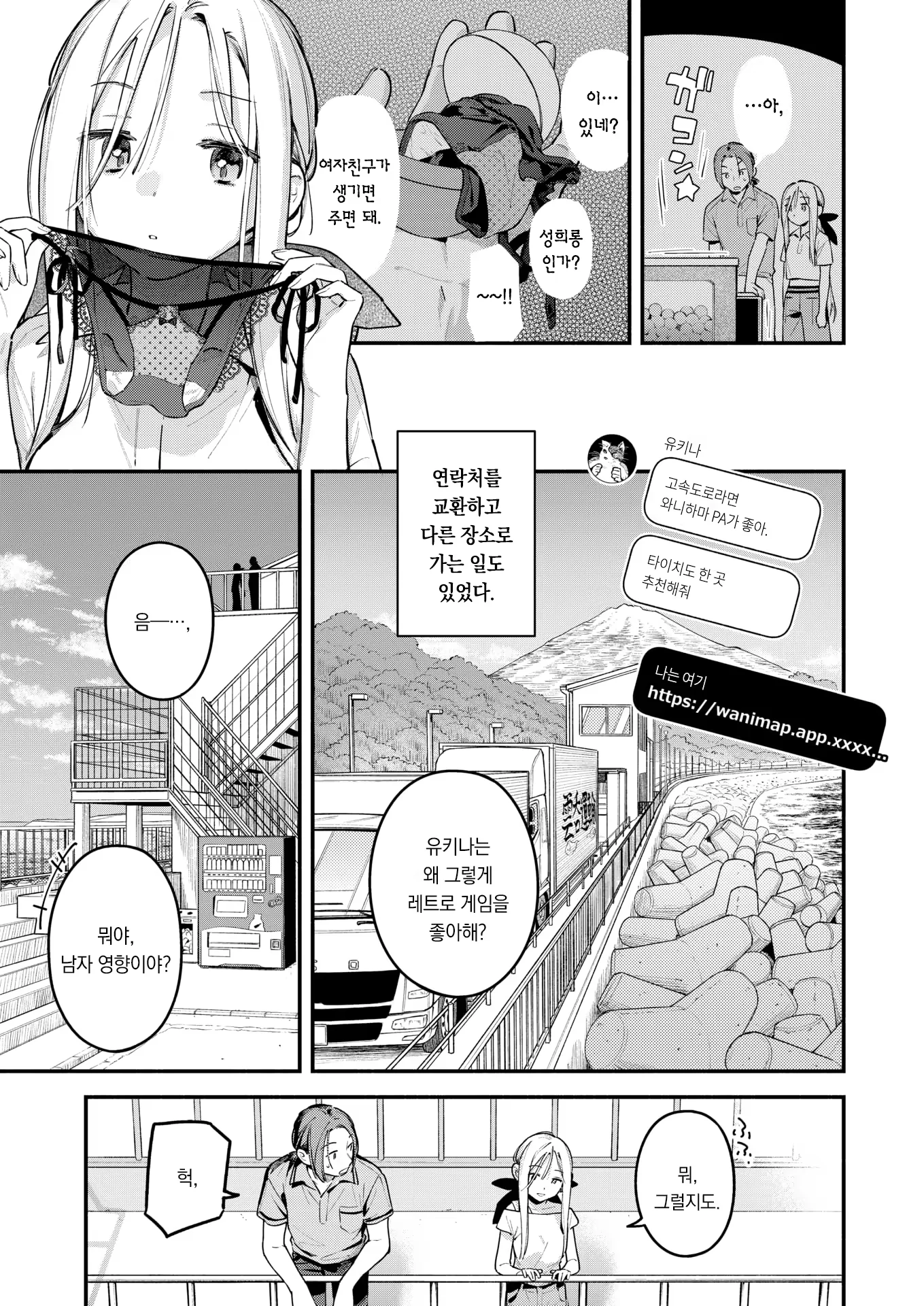 국도변의 한적한 휴게소가 없어지는 만화.manhwa (11)