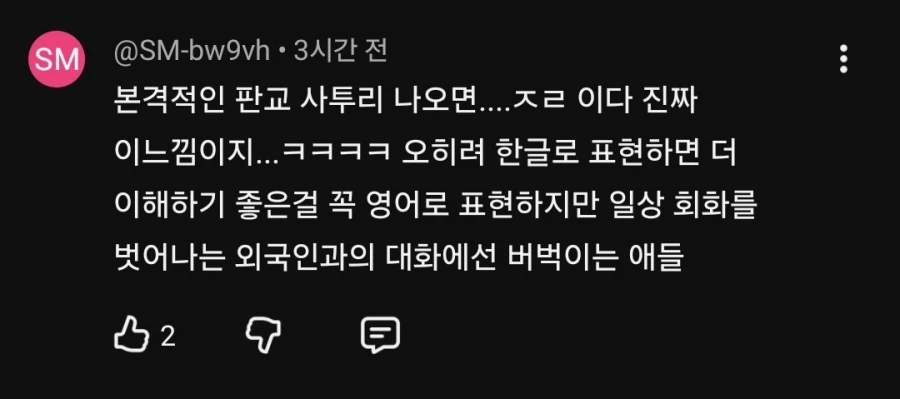 판교 사투리에 대한 교포들의 지적 댓 ㅋㅋ (4)