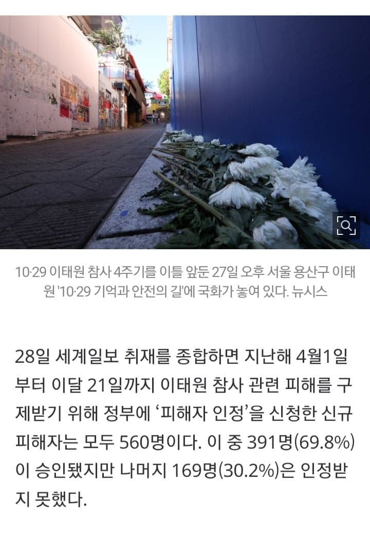 ‘이태원 참사’ 구조 시민·상인 10명 중 3명 피해자로 인정 못 받아 (3)