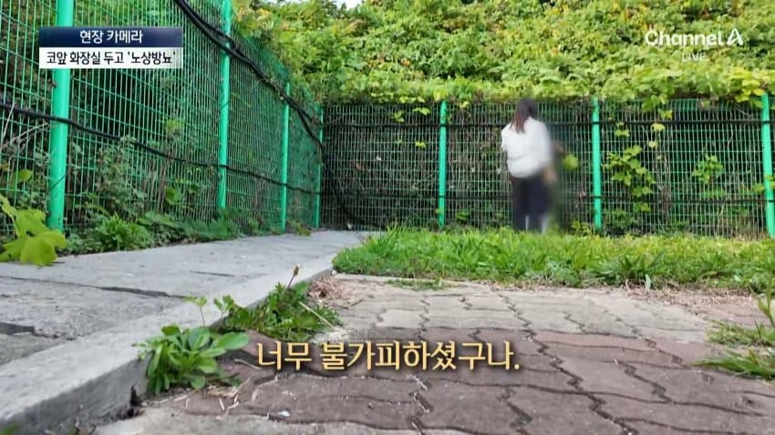 채널a) 화장실 옆에 두고 단체로 노상방뇨 (11)