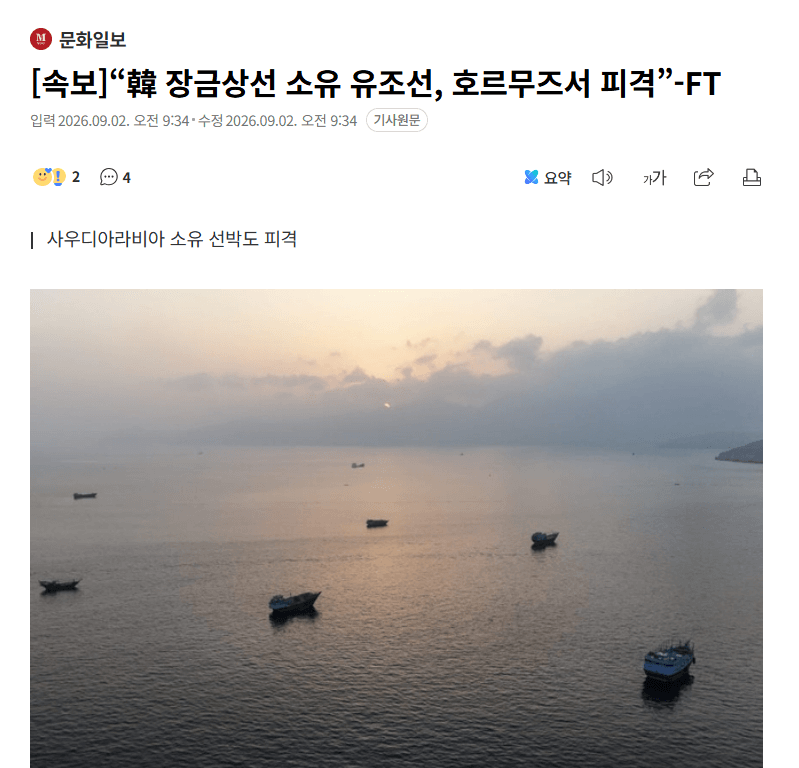 싱글벙글 호르무즈에서 한국 유조선 피격 (4)