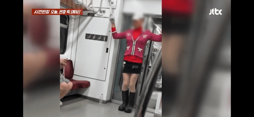 금발 가발에 보정속옷까지…서울 지하철서 목격된 여장 남성들 (7)