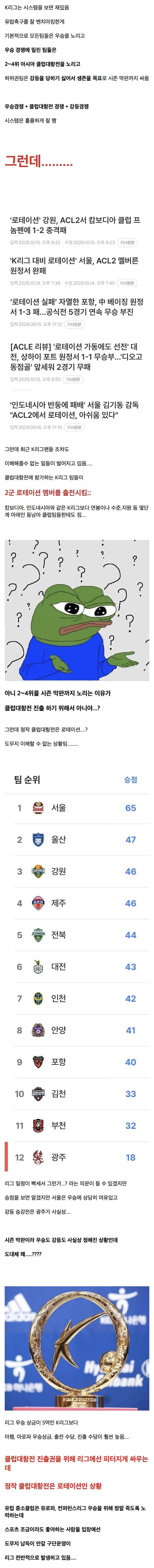 뭔가 정말 많이 이상해진 K리그 근황 (2)