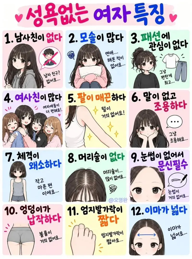 성욕없는 여자 12가지 특징
