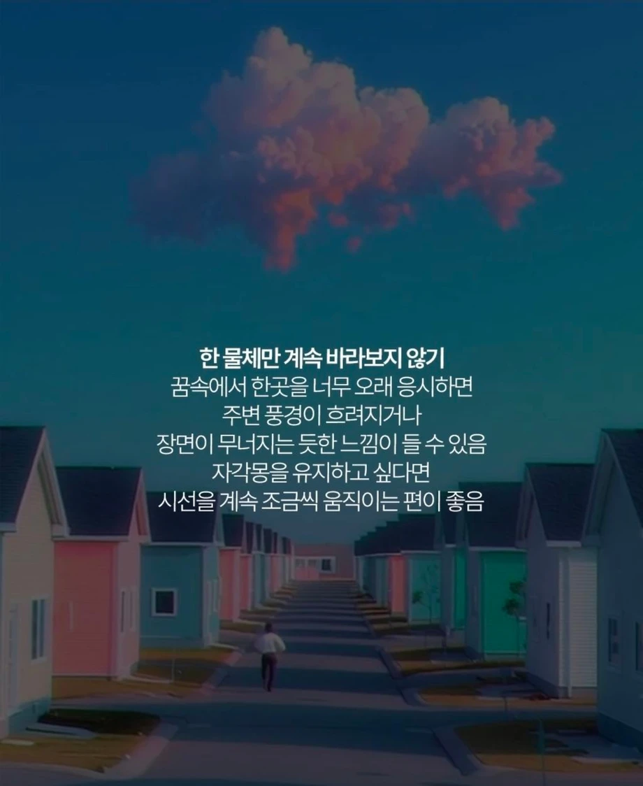 [스압] 자각몽을 꿀 때 해선 안 되는 행동들 (5)