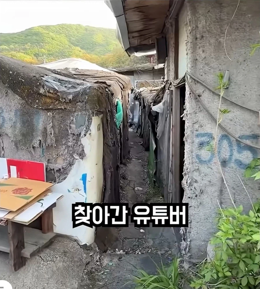한국의 슬럼가를 방문한 유튜버