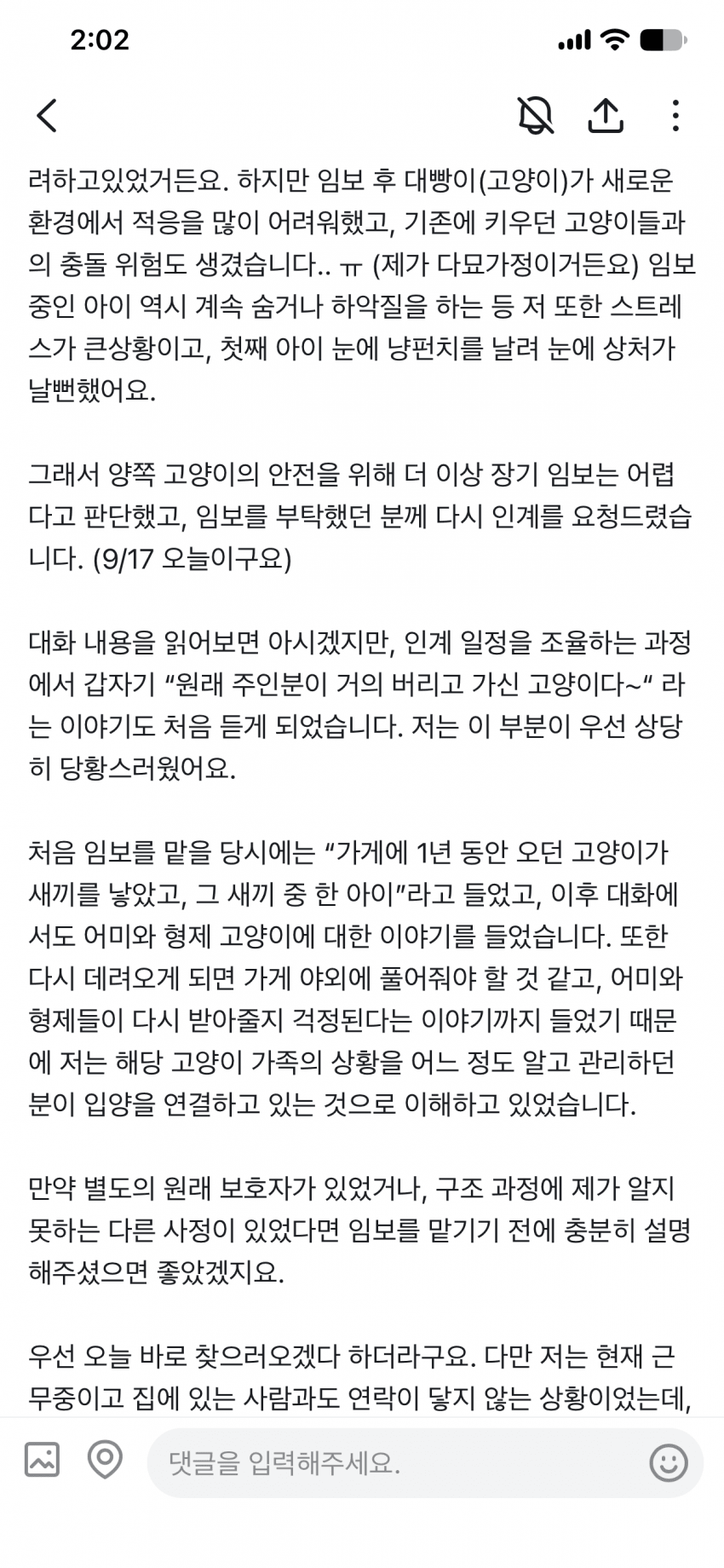 캣어머니한테 임보냥이 설계당한 당근 착한아줌마. (2)