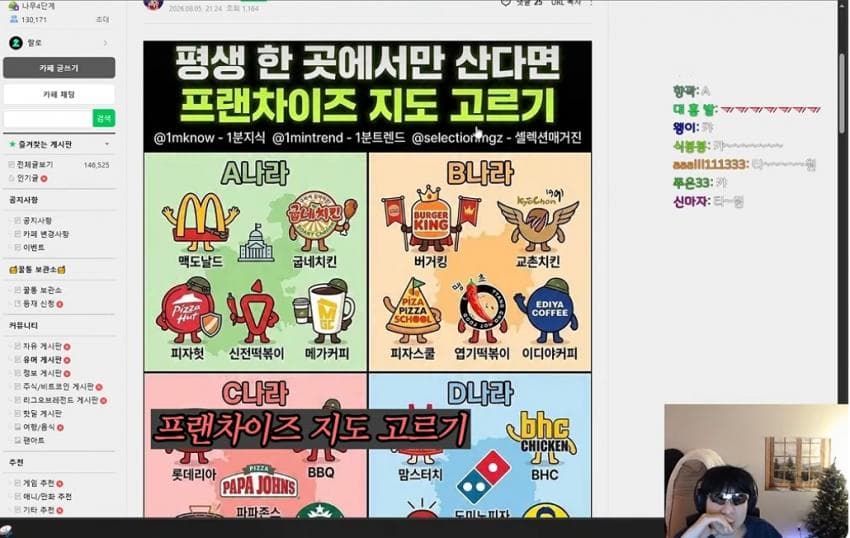 랄로가 말하는 프렌차이즈 나라 abcd중 어디서 살고싶어?? (2)