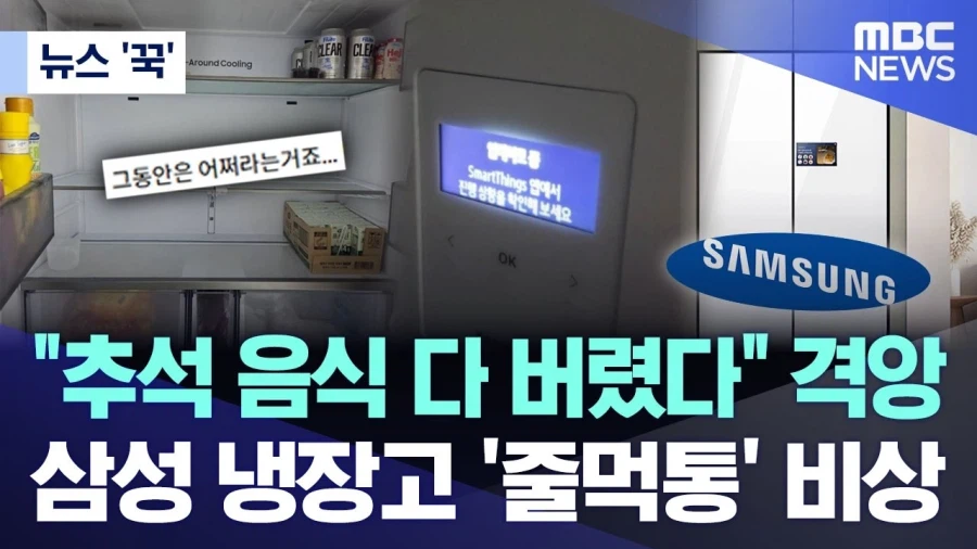 추석 음식 다 버렸다" 격앙.. 삼성 냉장고 '줄먹통' 비상