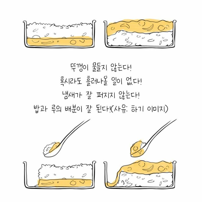 카레 도시락 만드는 방법 (2)