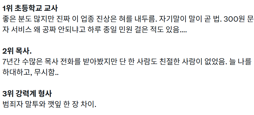 콜센터 상담 7년차가 말하는 진상 업종