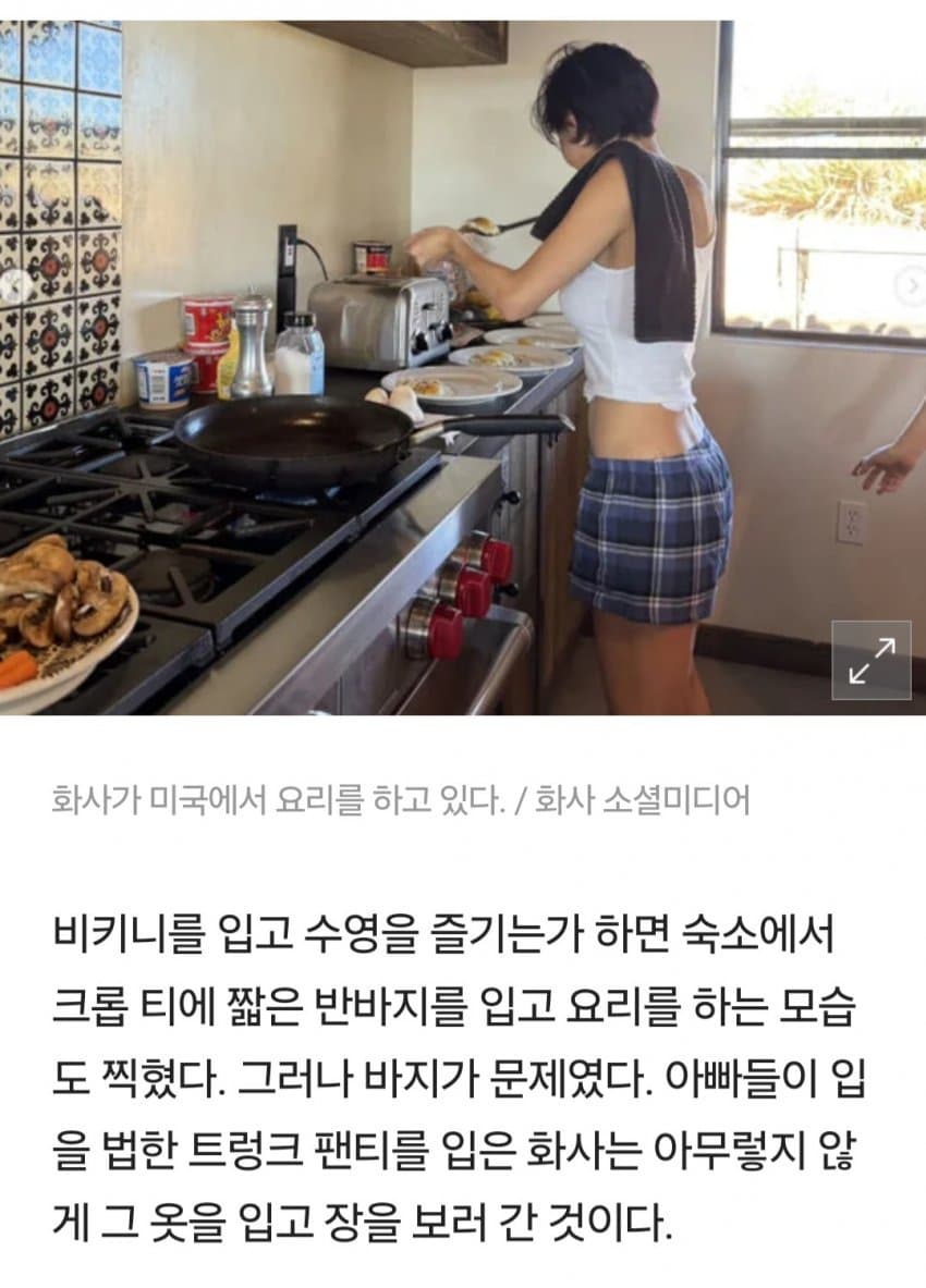 화사, 속옷맠 입고 장보기? 난리난 SNS 장보기 (3)