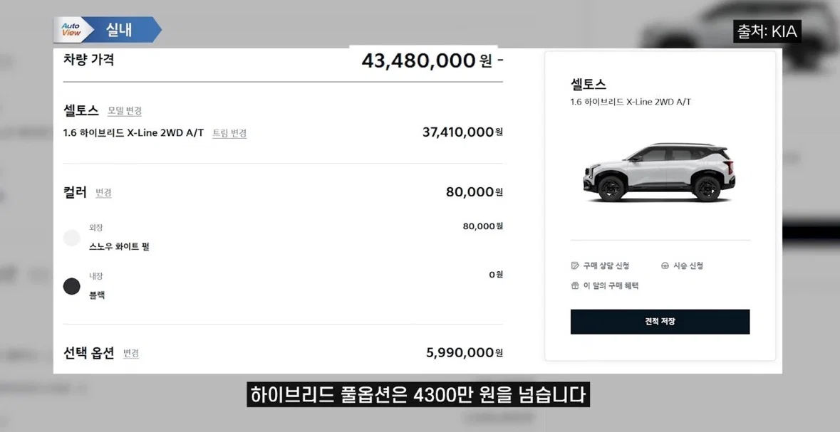 이제 아반떼 셀토스가 사회초년생 차가 맞을지 의문이 드는 요즘(가솔린 추가함)