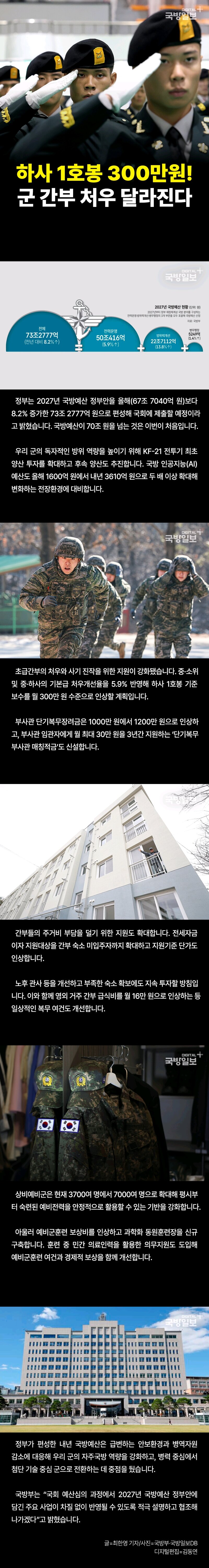 군 간부 처우개선 정책 발표