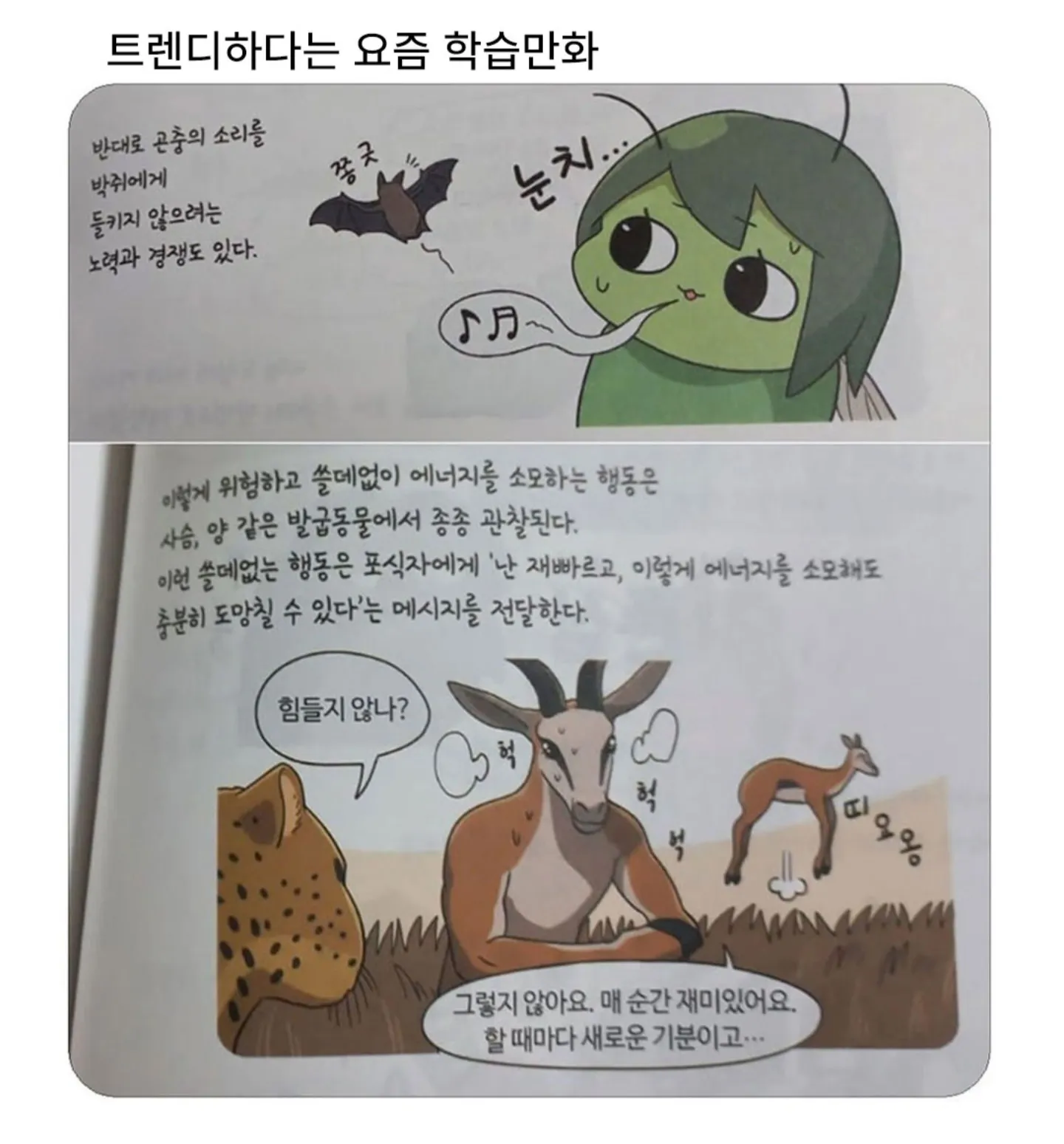 트렌디하다는 요즘 학습만화