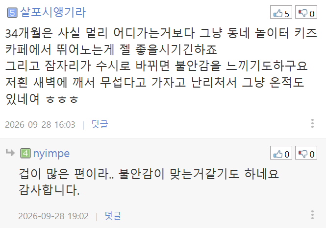 아이가 여행을 가면 자꾸 집에 가고싶다고 합니다. (5)