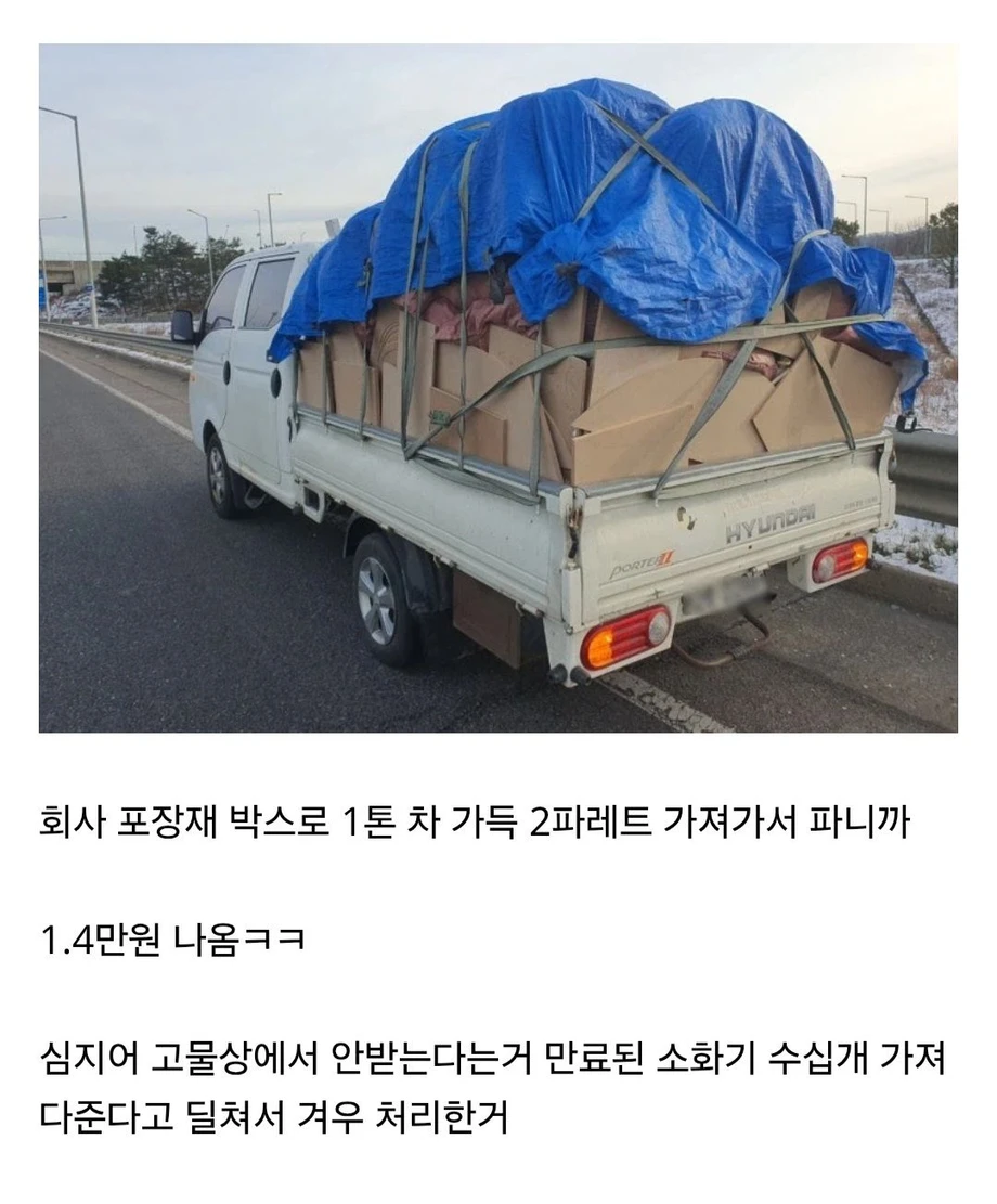 폐지 줍기 근황