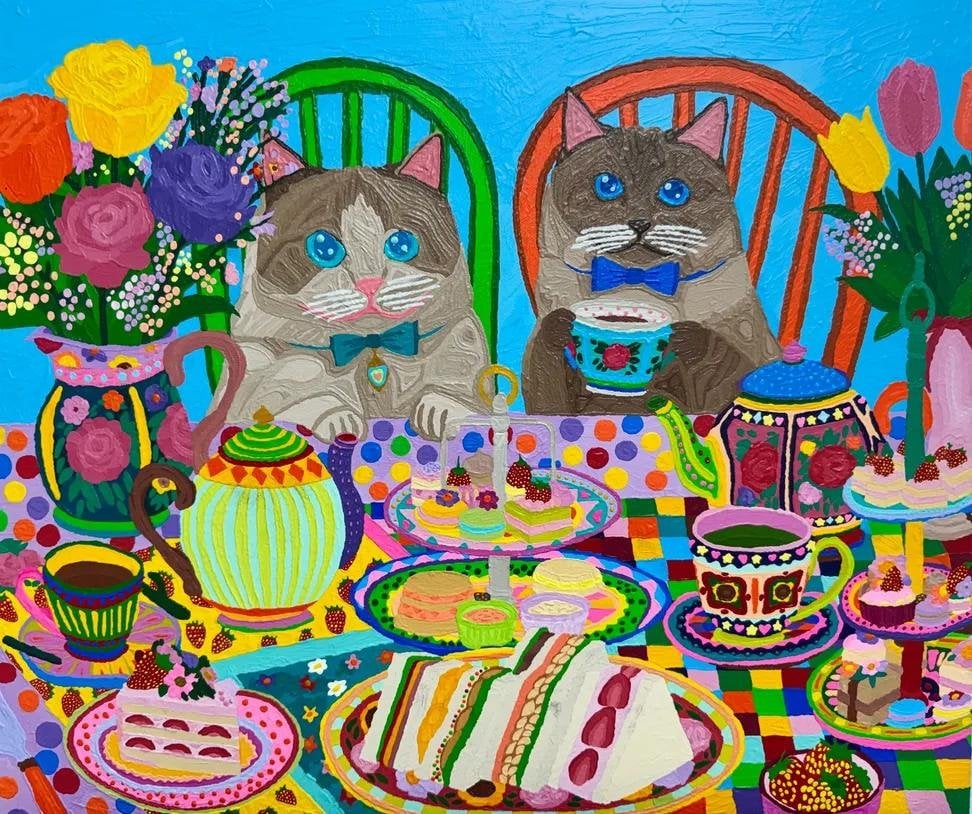 중증 자폐성 아들이 그린 고양이 그림 (3)