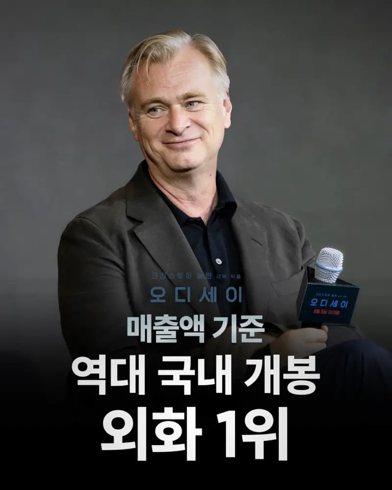 크리스토퍼 놀란 <오디세이> 역대 국내 개봉 외화 매출액 1위 달성