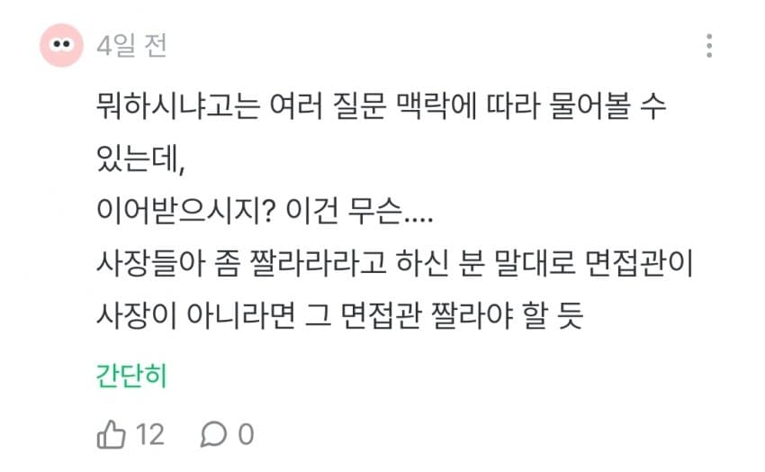 중소기업 면접 보다가 화나서 면접장 나온 잡플인 (3)