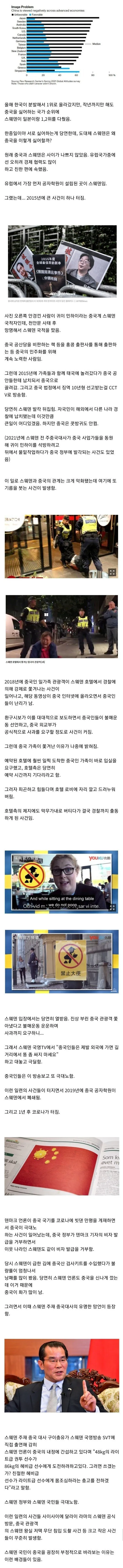 중국을 극혐한다는 유럽